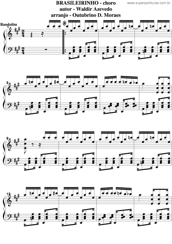 Partitura da música Brasileirinho v.27