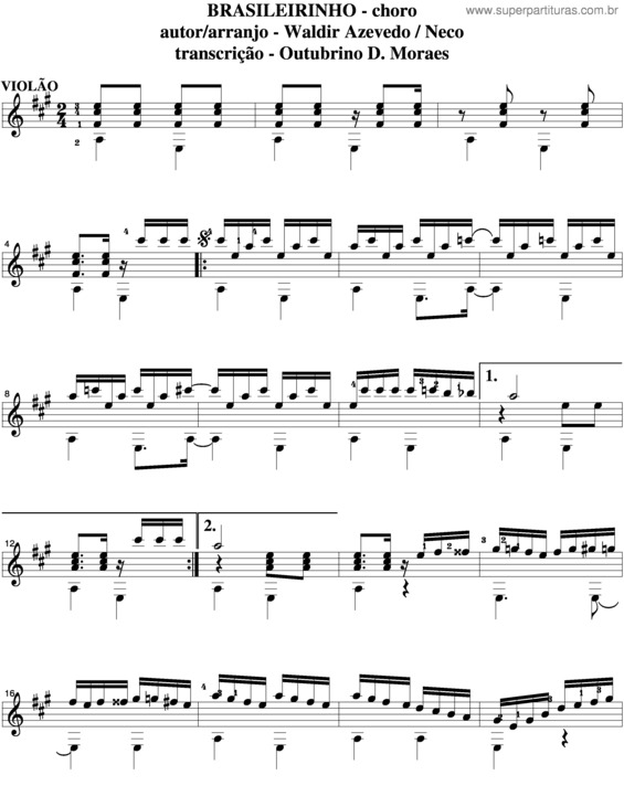 Partitura da música Brasileirinho v.29