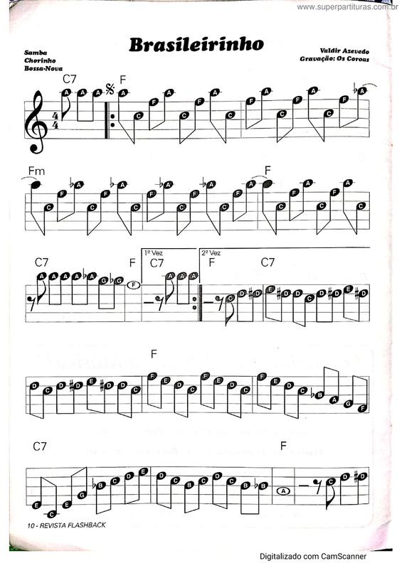 Partitura da música Brasileirinho v.36