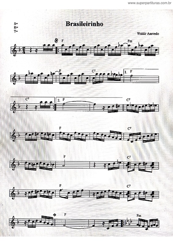 Partitura da música Brasileirinho v.37