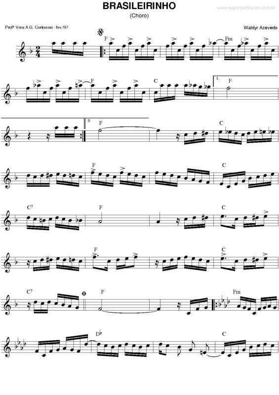 Partitura da música Brasileirinho v.5