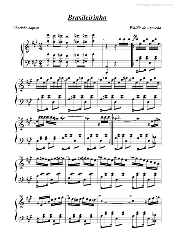 Partitura da música Brasileirinho v.6