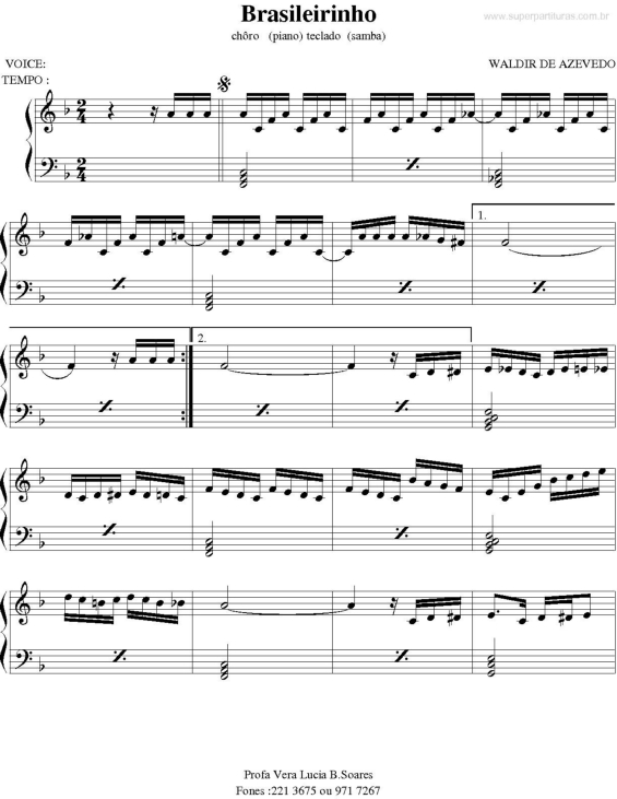 Partitura da música Brasileirinho v.7