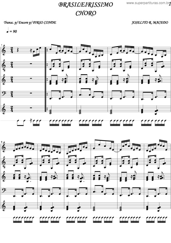 Partitura da música Brasilerissimo