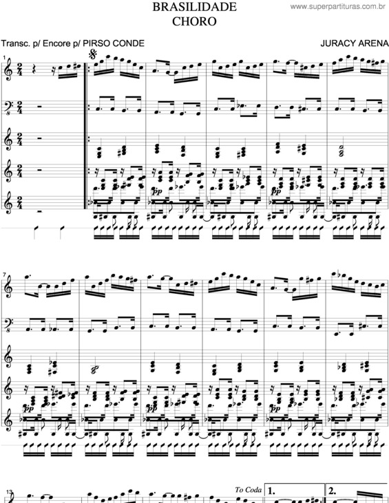 Partitura da música Brasilidade v.2