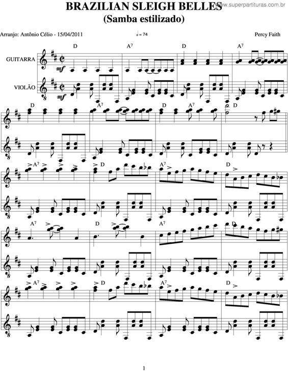 Partitura da música Brazilian Sleigh Bells