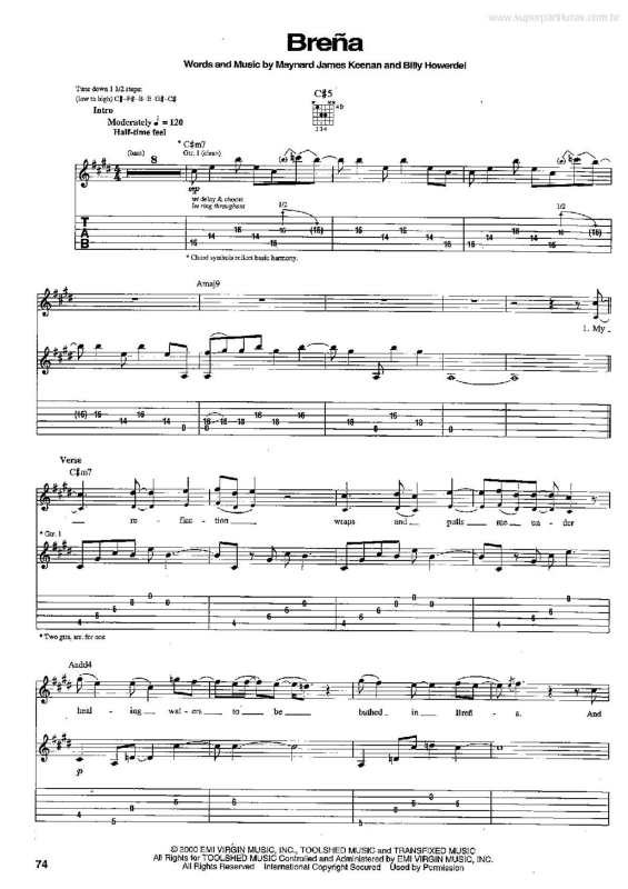 Partitura da música Breña