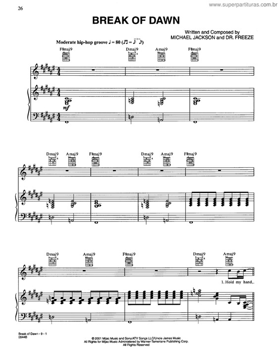 Partitura da música Break Of Dawn v.2