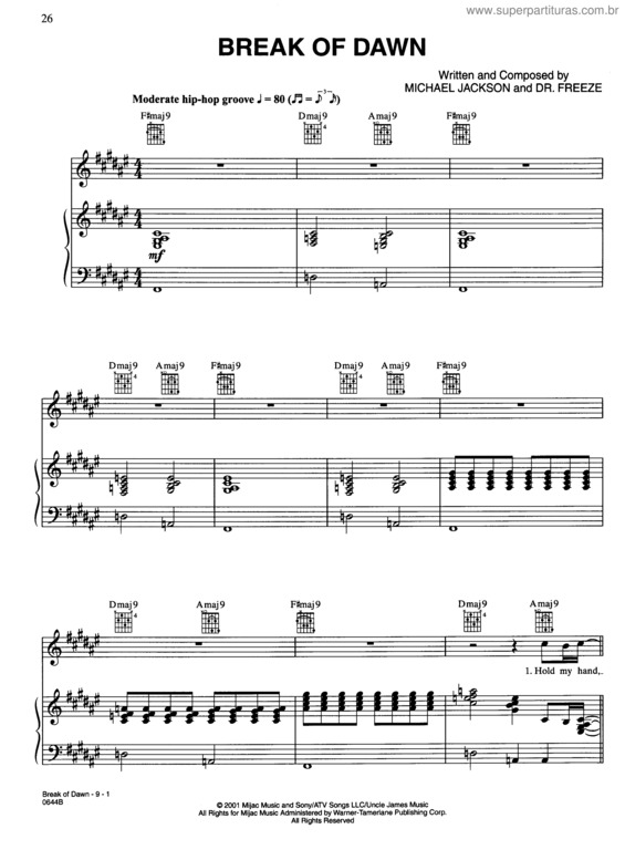 Partitura da música Break Of Dawn v.3