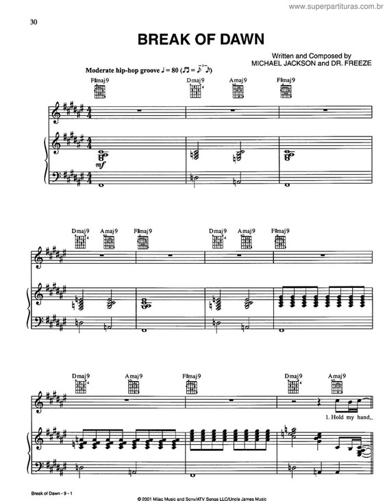 Partitura da música Break Of Dawn