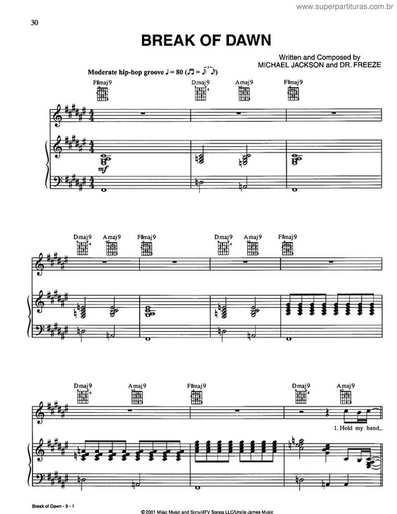 Partitura da música Break Of Dawn