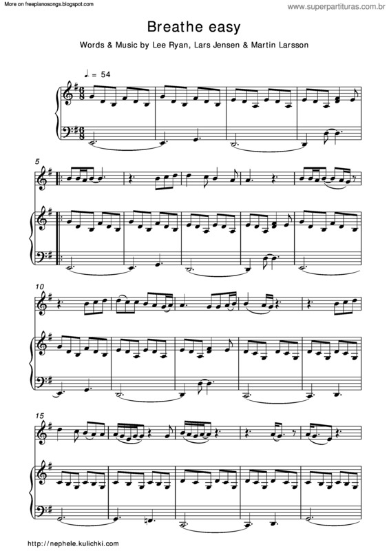 Partitura da música Breathe Easy