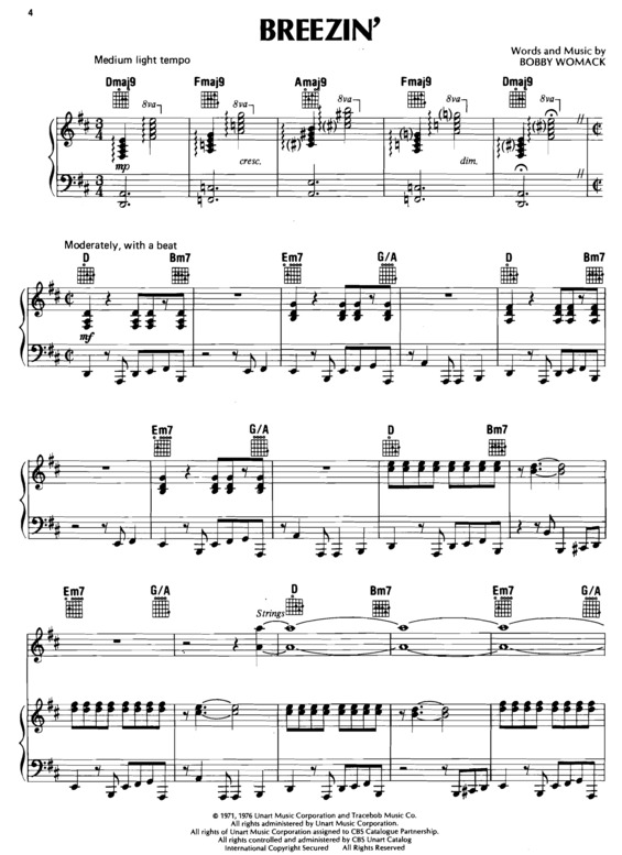 Partitura da música Breezin