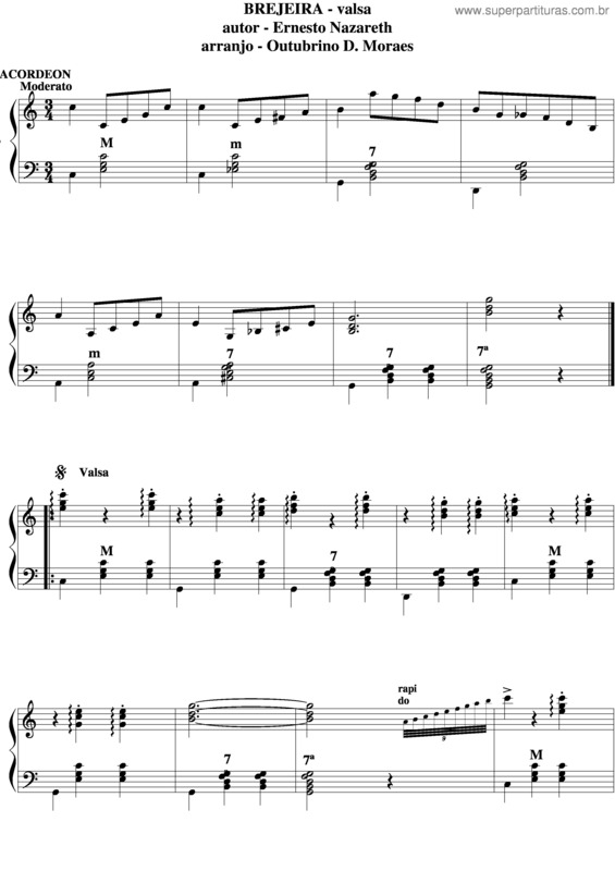 Partitura da música Brejeira v.4