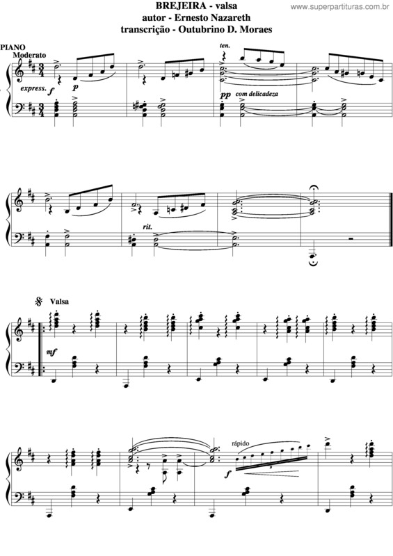 Partitura da música Brejeira v.7