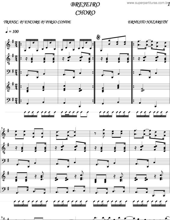 Partitura da música Brejeiro v.14