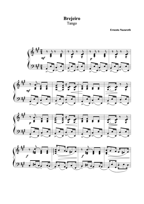 Partitura da música Brejeiro v.19