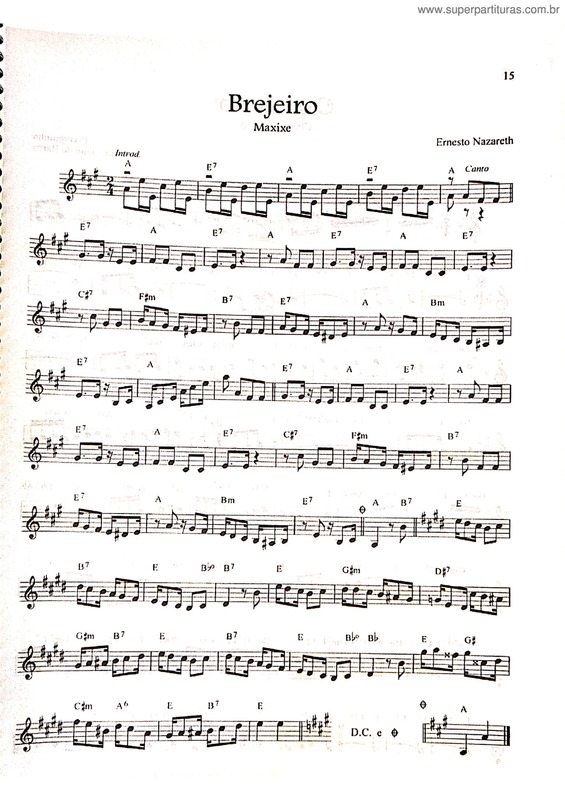 Partitura da música Brejeiro v.21
