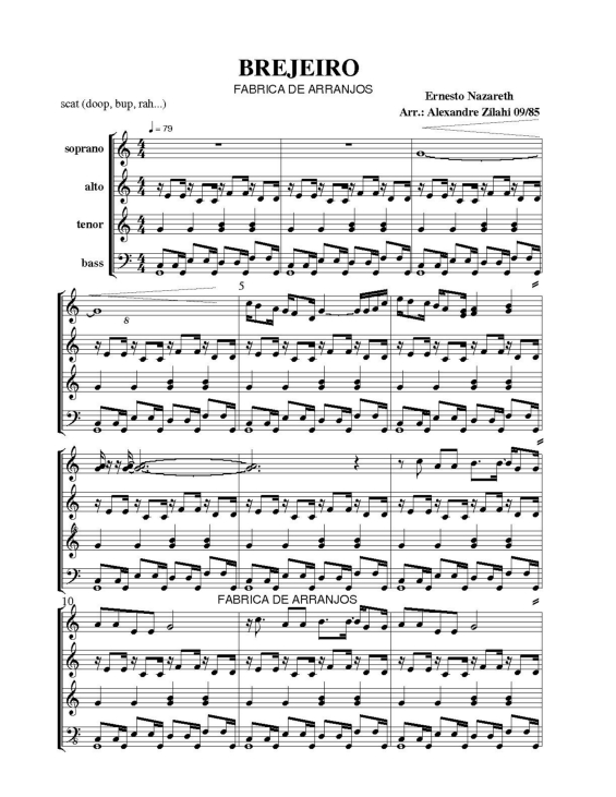 Partitura da música Brejeiro v.4