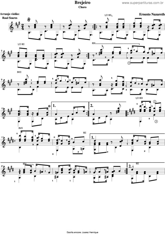 Partitura da música Brejeiro v.6