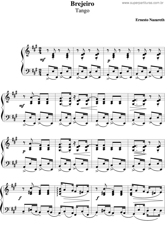 Partitura da música Brejeiro v.7