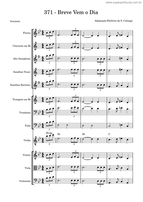 Partitura da música Breve Vem O Dia v.6