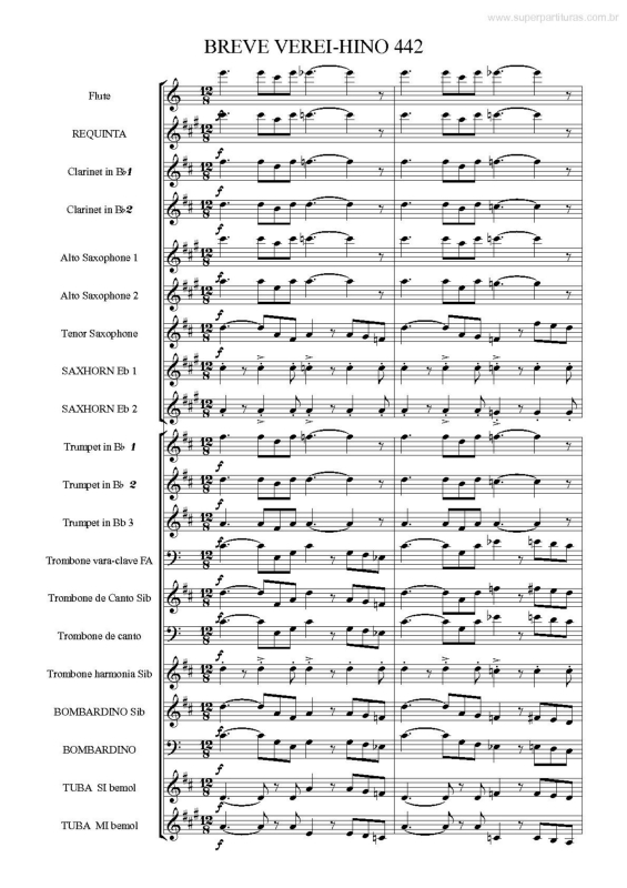 Partitura da música Breve Verei - Hino 442