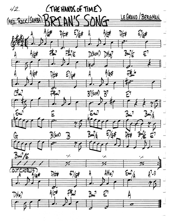 Partitura da música Brians Song v.7