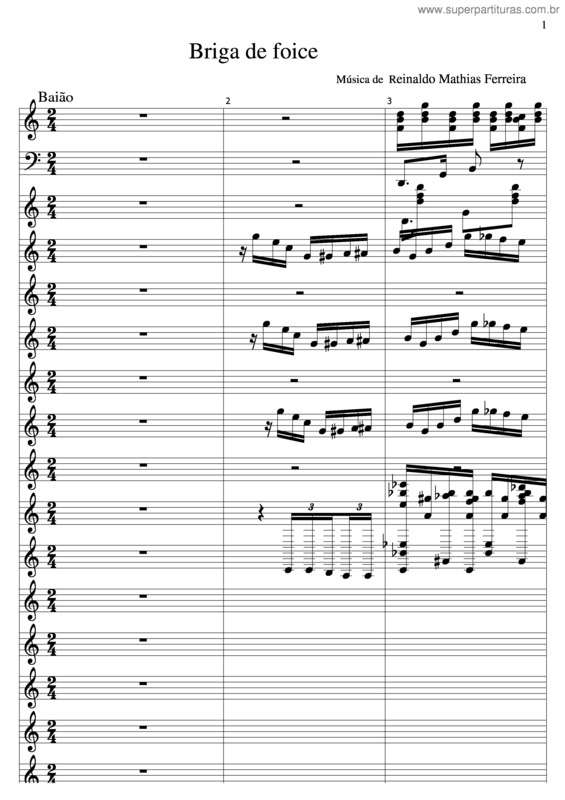 Partitura da música Briga De Foice