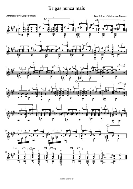 Partitura da música Brigas Nunca Mais v.6