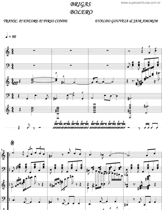 Partitura da música Brigas v.6