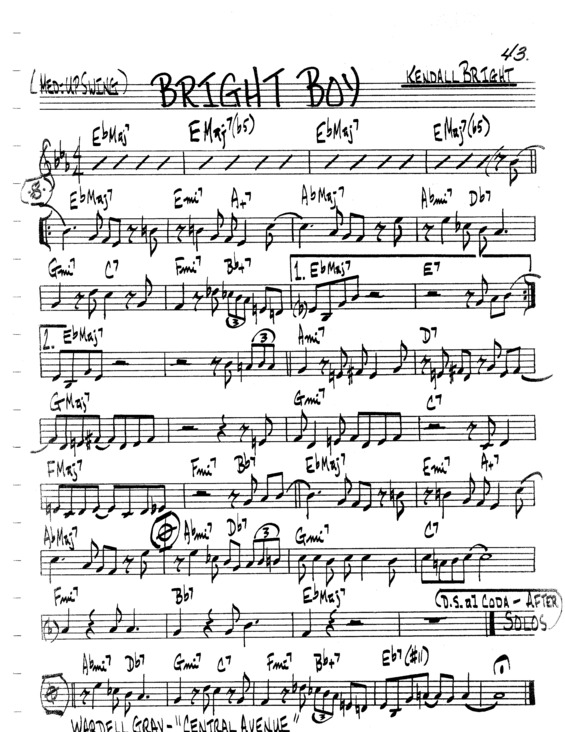 Partitura da música Bright Boy v.5