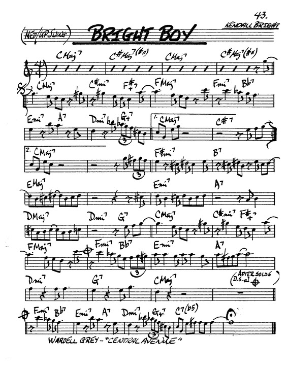 Partitura da música Bright Boy