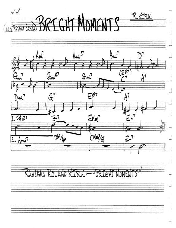 Partitura da música Bright Moments v.3