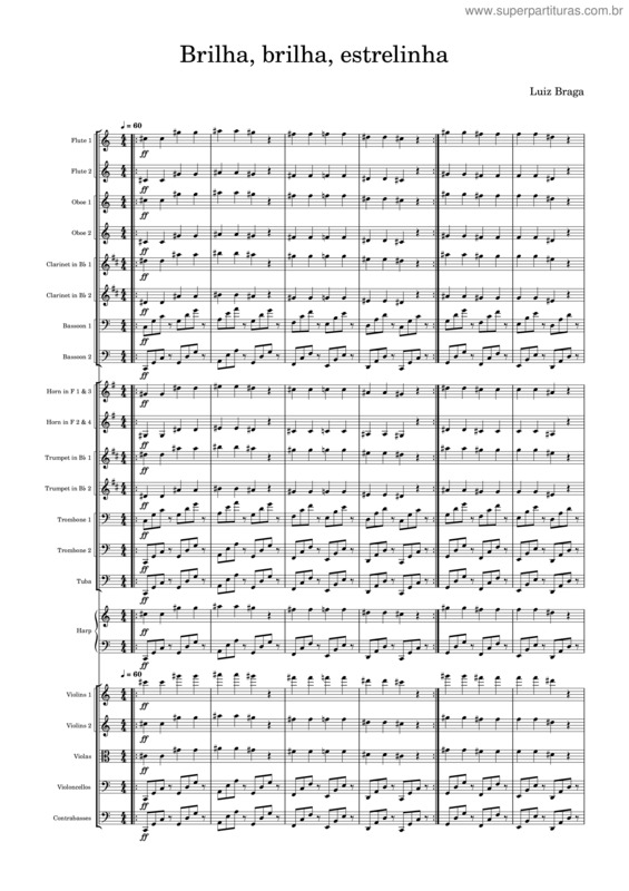 Partitura da música Brilha, Brilha, Estrelinha – 10696