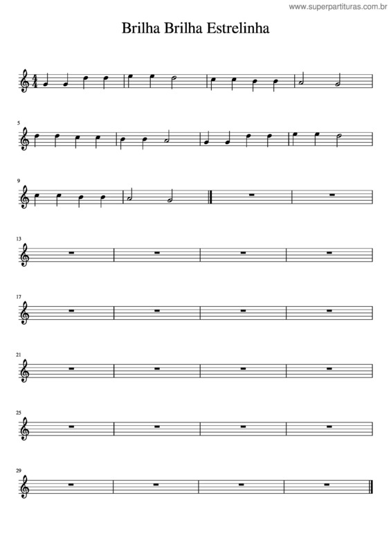 Partitura da música Brilha Brilha Estrelinha v.9
