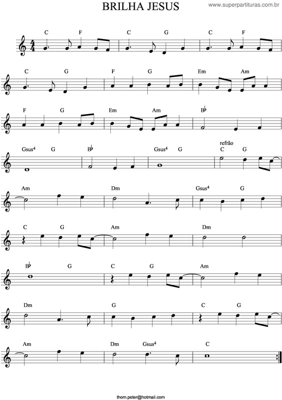 Partitura da música Brilha Jesus v.2