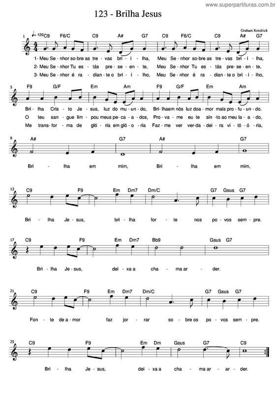 Partitura da música Brilha Jesus v.3