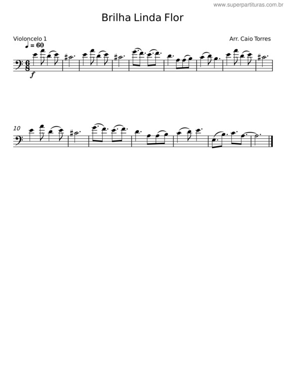 Partitura da música Brilha Linda Flor