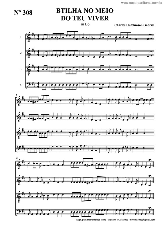 Partitura da música Brilha No Meio Do Teu Viver v.3