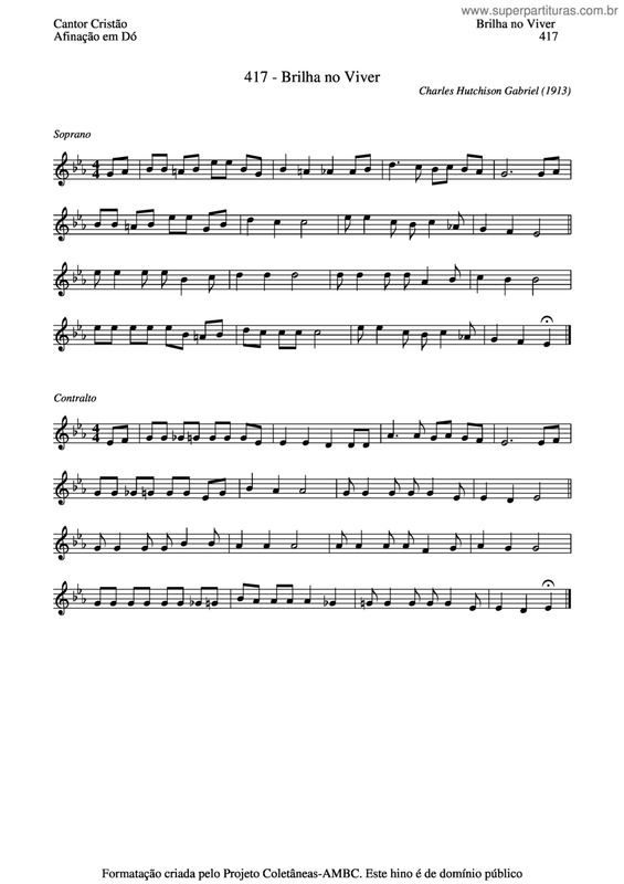 Partitura da música Brilha No Viver v.2