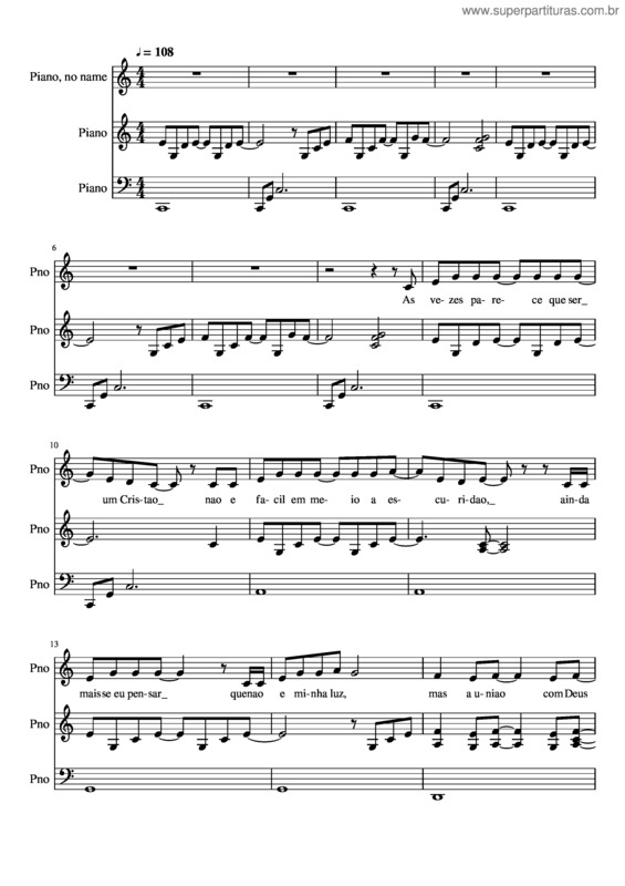 Partitura da música Brilhar Por Ti v.5