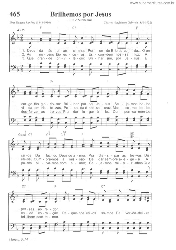 Partitura da música Brilhemos Por Jesus