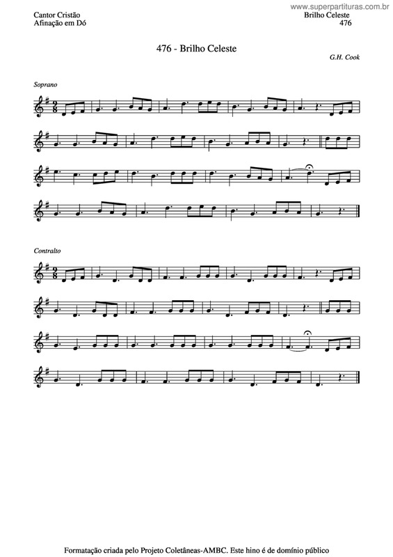 Partitura da música Brilho Celeste v.4