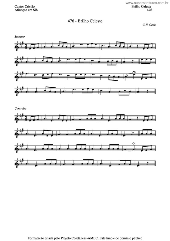 Partitura da música Brilho Celeste v.5