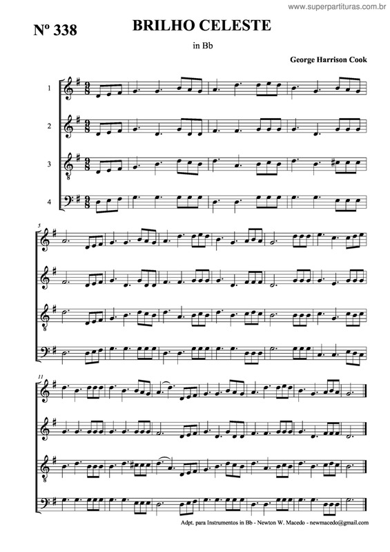 Partitura da música Brilho Celeste v.6