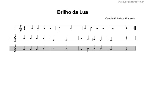 Partitura da música Brilho Da Lua