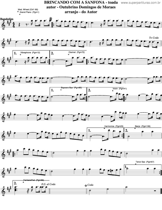 Partitura da música Brincando Com A Sanfona v.3