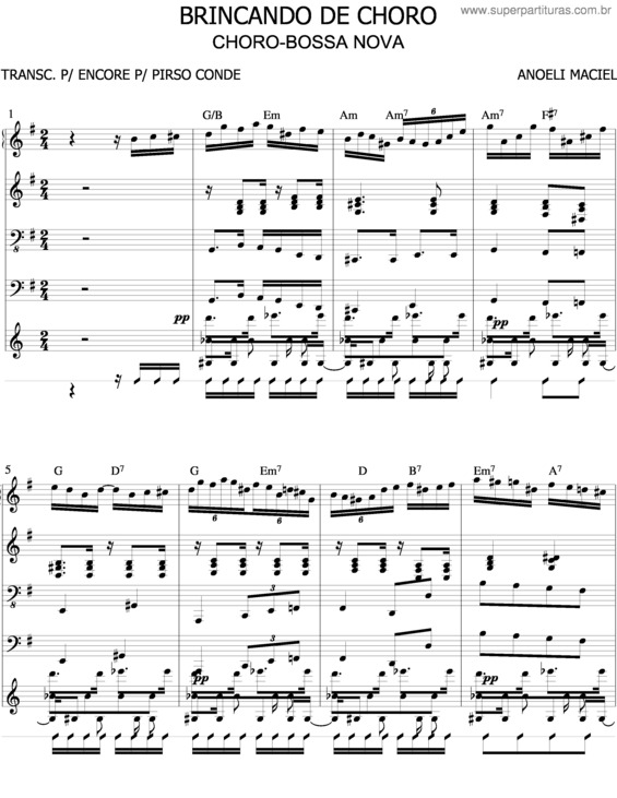 Partitura da música Brincando De Choro v.2