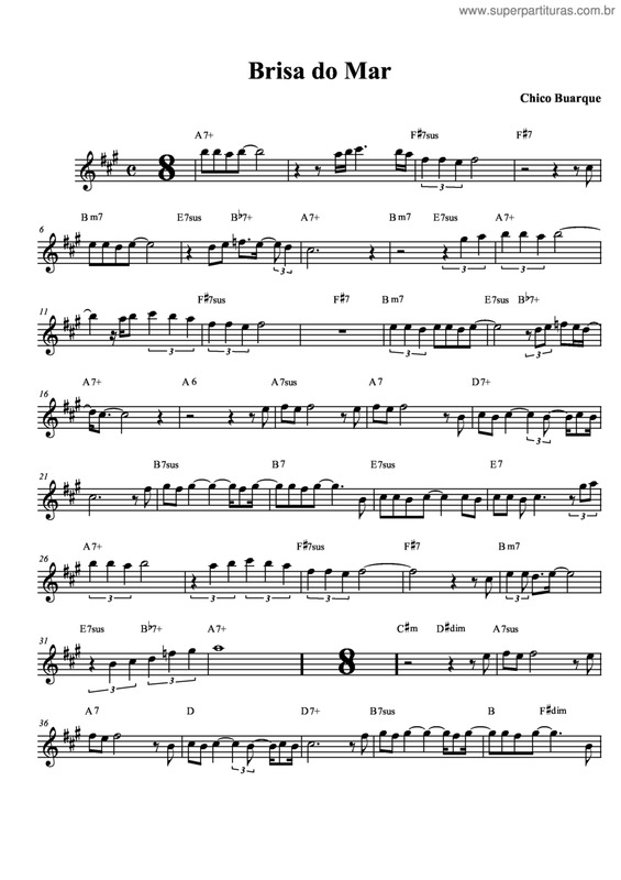 Partitura da música Brisa Do Mar v.5